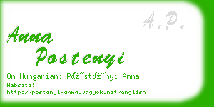 anna postenyi business card